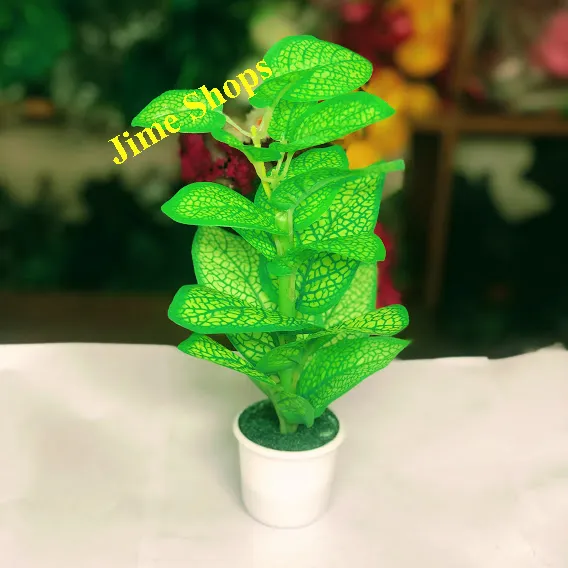 Artificial%20Leaves%20&%20Plant%209inc%20In%20plastic%20Pot%20For%20Office%20Decoration,jime%20shops%20flowers%20-%20Image%202