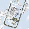 UCUC for Infinix Smart 8/Pop 8/Hot 40i/Spark 20 20C/Spark Go 2024 Back Cover Astronaut Label Transparent TPU Ultra Thin Soft Phone Cases.