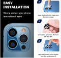 Camera Lens Protector For iPhone 12 Pro Max iPhone 12 Pro iPhone iPhone 12 Mini iPhone 12 HD Tempered Glass Metal Ring Lens Screen Cover. 