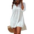 Beach Coverups for Women Dresses Cardigan 2022 New Jacquard Irregular Lace Shirts Petticoat Blouse Bathing Suit Cover-ups. 