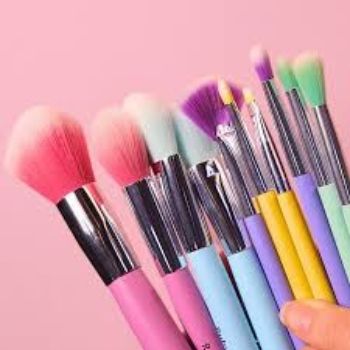 Soft Kabuki Makeup Brush Set 10 Pieces Premium Synthetic.