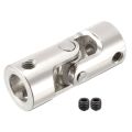 Heavy Duty Stainless Steel U Joint Coupler 8mm To 8mm Inner Dia Brushed Nickel Steering Universal Joint Joint Coupling Grinding Machines, Automotive Parts. 