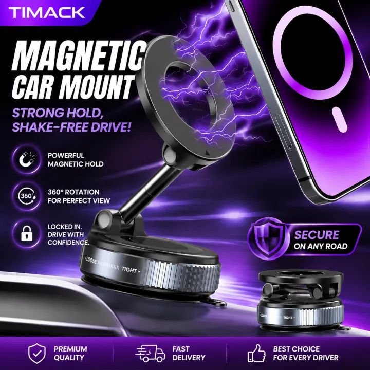 TIMACK%C2%AE%20VACUUM%20SUCTION%20MAGNETIC%20BRACKET%20K007%E2%80%94%E2%80%94%20Car%20Phone%20Magnetic%20Stand%20Mechanical%20Vacuum%20Suction%20Cup%20Rotate%20360%C2%B0%20Magnetic%20Adsorption%20Bracket%20Navigation%20Universal%20Holder%20-%20Image%202