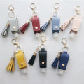 Tassel Hand Sanitizer Compact Leather 30ML Keychain Holder Flip Travel Bottle For On The Go Traveling Outdoor Activities Use.