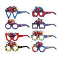 8pcs/set Spiderman Theme Party Glasses Super Hero Disney Spiderman 3D Paper Glasses Kids Boys Happy Birthday Party Decor Toys.