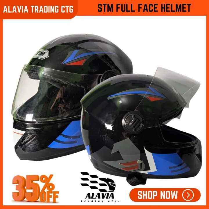 STM%20Premium%20Full%20Face%20Motorcycle%20Helmet%20with%20Graphic%20Design,%20Adjustable%20Strap,%20and%20Removable%20Visor%20-%20New%20-%20Image%207