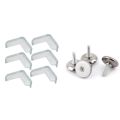 6 Pcs Desk Corner Pad Cover Protector Cushion 4 Pcs Furniture Adjustable Screw On Glide Leveling Foot Feet M6x20mm. 
