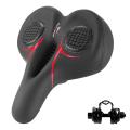 WEST BIKING Hollow Breathable Bicycle Saddle ,Red.