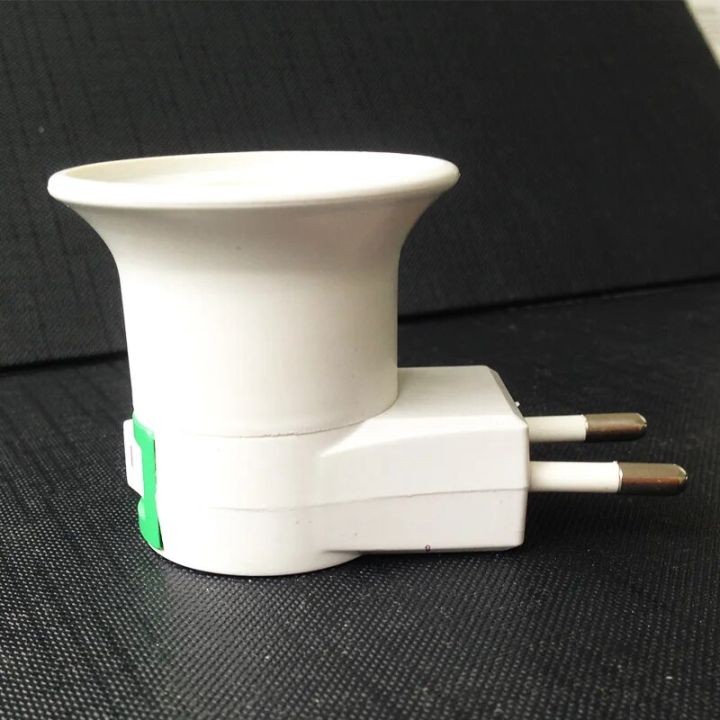 1PC Hot Sell Professional Practical White E27 LED Light Socket To EU Plug Holder Adapter Converter ON/OFF For Bulb Lamp