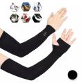 1 Pair Arm Sleeves Bicycle Sleeves UV Protection Running Cycling hand Sleeves Sunscreen Arm Warmer for Men Women Black Color.