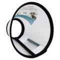 Elizabethan Dog Cat Pet Wound Healing Cone E- Collar White with Black. 