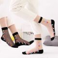 1/10 Pairs Summer Ultra-thin Elastic Silky Short Silk Socks Women Girls Ankle Socks Transparent Crystal Invisible Socks.
