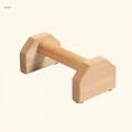 2Pcs Wood Parallettes Fitness Sturdy Stable Handstand Push up for Gym 25 cm. 