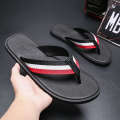 Herringbone slippers summer 2024, new fashion for wear, trendy Korean version, personalized outdoor anti slip men's beach sandals.