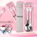Kawaii Fork Spoon Set Cartoon Stainless Steel Tableware Cinnamoroll Kuromi Melody Pompompurin Pochacco Cute Lunch Spoons. 