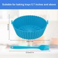 Air Fryer Silicone Pot Air Fryer Silicone Baking Pan Air Fryer Tray, Food Safe Air fryers Oven Accessories (Sky Blue)- 2pcs. 