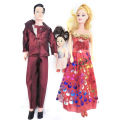 Family Doll Set/Barbie Doll Set/Putul Set/Couple Barbie Doll Set/Mom Dad Baby Doll Set/3-Pcs Doll Set - Doll. 