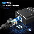 Navceker 1Gb RJ45 Ethernet Switch Splitter 2.5G 2 Port Adapter Lan Ethernet Bi-Directional Splitter Gigabit Laptop Network Cable.