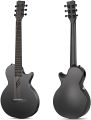 Enya NOVA Go SP1 Carbon Fiber Acoustic Electric Guitar with Smart AcousticPlus 35 Inch Travel Acustica Guitarra Starter Bundle Kit of Gig Bag,(Black).