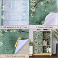 10M Vintage Floral Green Peel And Stick Retro European Style Self-adhesive Waterproof Wallpapers Living Room Bedroom Renovation.