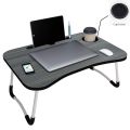 Purpose Portable Laptop Table, Study table, Bed Table, Breakfast Table with Dock Stand and Foldable/Ergonomic & Rounded Edges/Non-Slip Legs - Smart  Multifunctional. 