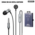 REMAX RM-630 1.2m Hi-Res audio wired in-ear headphone music call mobile phone headset one-button control. 