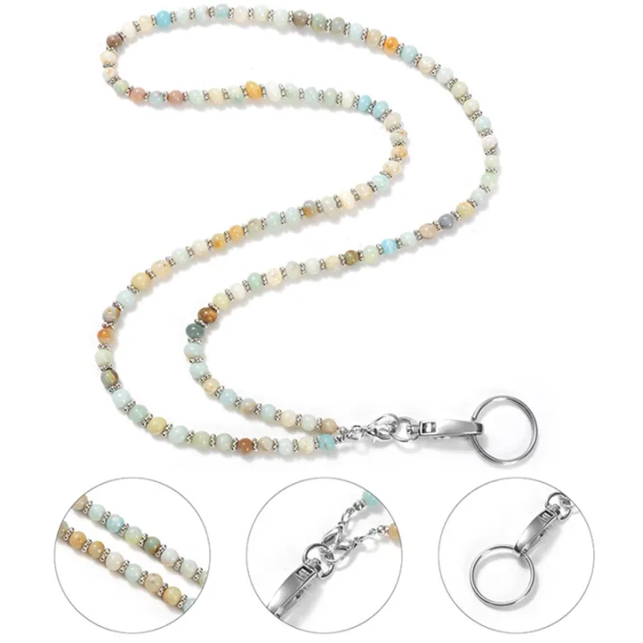 Beaded%20Lanyard%20for%20ID%20Badges%20and%20Keys,%20Cute%20Teacher%20Lanyard,%20Natural%20Stone%20Lanyard%20for%20Women%20Durable%20-%20Image%202