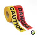 Red Danger Barricade Polyethylene Tape. 