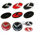 KIA Logo Car Front Grill Emblem Sticker Rear Trunk Emblem Badge Auto Steering Wheel Center Hub Cover Stickers Tire Fashion Modified Accessories For Kia Forte Spectra Rio Picanto Sorento Cerato Carnival Rondo K5 K3 K2 K4. 