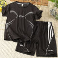 Summer Boys' Suit2022New Short-Sleeved Shorts Children's Two-Piece Suit Sports Quick-Drying Top Medium and Large Children Basketball Wear. 
