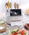 Tissue Box Cover Holder with Storage, Napkin Tissue Box, Multi-Function Tissue Box ABS Material Storage Organizer Caddy for Bathroom, Bedroom and Office.
