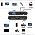4X Audio Video Capture Card, 4K USB 3.0 Capture Adapter Video Converter for Gaming Streaming Live Broadcast Recording.