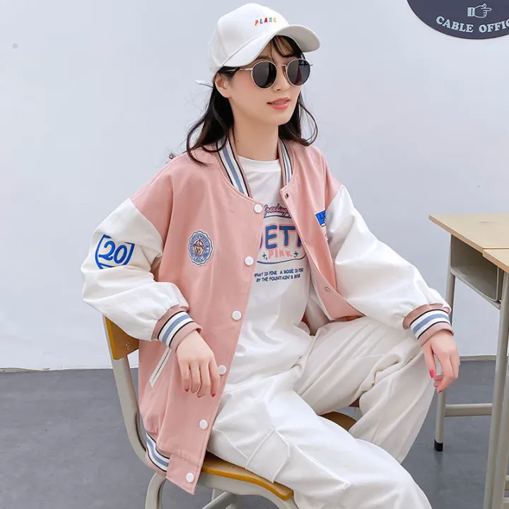 Baseball%20Uniform%20American%20Contrast%20Color%20Spring%20and%20Autumn%20Girl%20Older%20Kid's%20Korean%20Junior%20High%20School%20Student%20Autumn%20Clothes%20Jacket%20High%20School%20Girls'%20Coat%20-%20Image%207