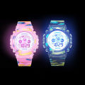 Multi-functional Children Luminous Electronic Watch/ Luminous Dial Waterproof Sport Digital Watch/ Date Week Kids Wristwatch Clock. 