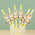 6pcs Animal Paper Drinking Straw LIon Tiger Jungle Birthday Party Forset Safari Party Supplies Kids Wild One Birthday Decoration-Cola Kids. 