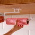 Punchfree Kitchen Paper Towel Rack Holder Paper Roll Rack Hanger Rag Storage Rack Wallmounted Towel Kitchen Bathroom Accessories- Jess Gadget. 
