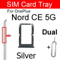 Sim Tray SD Card Tray Holder Card Compatible with OnePlus Nord 2 Nord N10 N20 N100 N200 N300 Nord CE CE2 5G With Sim Ejector Pin Replacement Part. 