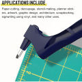 KOGEEK Craft Cutting Tools Stainless Steel Craft Kni-ves with 360-degree Rotating Blade Art Cutting Tool for Craft, Hobby, Scrapbooking, Stencil (Black).