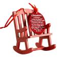 Xmas Ornament Eye-catching Mini Wooden Chair Hanging Ornament.