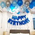 Birthday Decoration with High Quality Monty Balloons, Happy Birthday Foil Banner and Ribbon. 