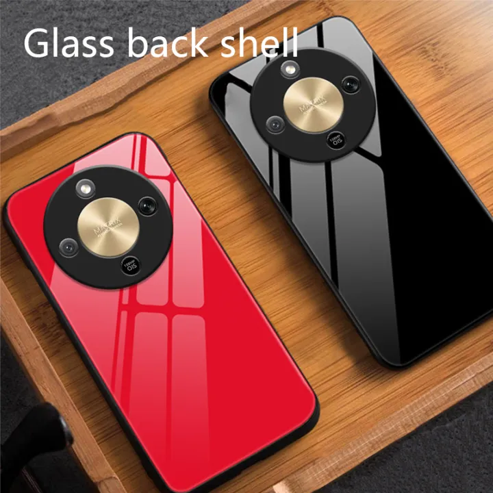 Biruiqu%20For%20Honor%20X9D%20Tempered%20Glass%20Back%20Soft%20Silicone%20Edge%20Black%20Case%20Cover%20Casing%20-%20Image%203