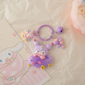 Cute Cartoon Character Sanrio Hello Kitty Cute Animal Bumper Car Resin Keychain Sweet Girl Ornament Pendant Bag Gift. 