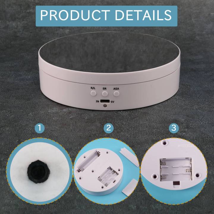 360%20Degree%20Round%20Rotating%20Turntable%20Display%20Stand%20Photography%20Accessories%20Studio%20Photo%20Background%20Stand%20New(White)%20-%20Image%206