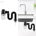Universal Sink Drain Pipe Set Flexible Easy to Install Adjustable Adapter Expandable Sink Basin Drain for Kitchen Sink Bathroom Replacement.