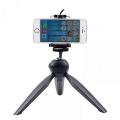 Mini Tripod with Phone Holder Clip - Black. 