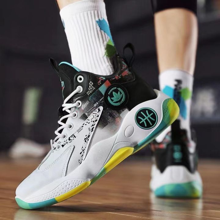 Youth Basketball Shoes Men's Shoes Trendy Men Sneaker Non-Slip Breathable  Sneakers Men's Outdoor Leisure Shoes outside