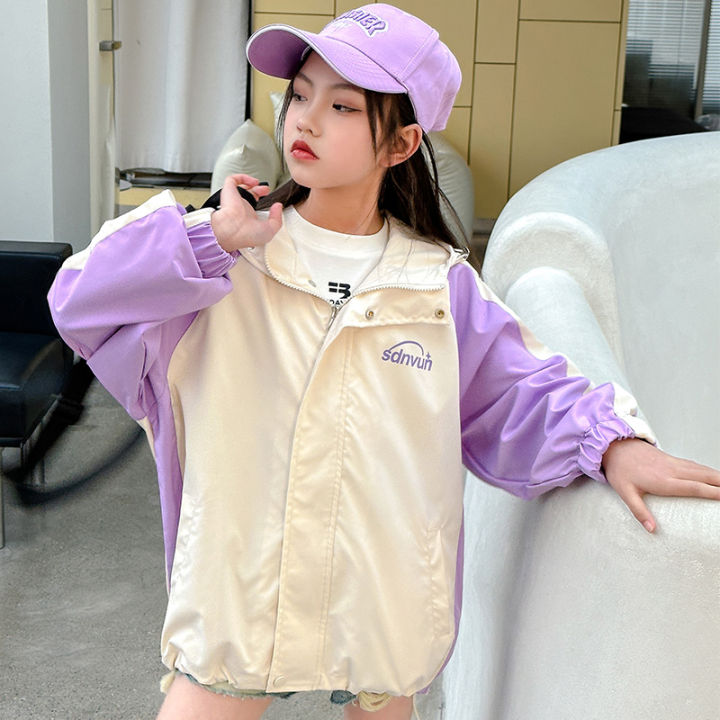 Kids%20Girls%20Patchwork%20Rain%20Jacket%20Pink%20Purple%20Waterproof%20Coat%20Lightweight%20Hooded%20Warm%20Windbreaker%20XY-273%20-%20Image%203