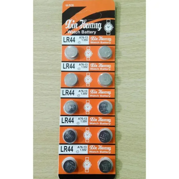 10Pcs LR44 Button Cell Battery 1.55V For Watch Calculator Troy...