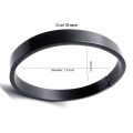 Adjustable Bangle Bracelet Stainless Steel-Black.
