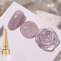 XEIJAYI Gel Nail Polish Pink Jelly Clear Color Thermo Gel Polish Semi Permanent Glitter Varnish Ceramic Cat's Eye Manicure. 